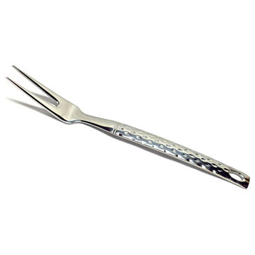 Professional Quality Meat Fork with Hammered Design Handle