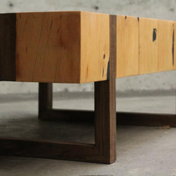 Hobby Project - Reclaimed Beam and Walnut Tables - Coffee And Accent Tables