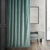 Signature Blackout Velvet Curtain Single Panel, Skylark Blue, 50"x96"