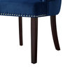 Finley Tufted Dining Chair Nailhead Trim, Set of 2, Navy Blue Velvet