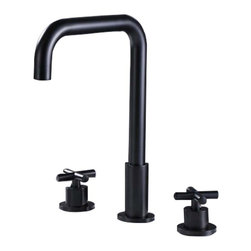 RBROHANT - Two Handle 8 Inch Matte Black Widespread Bathroom Sink Faucet - Bathroom Sink Faucets