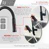 STYLISH Single Handle Pull Down Matte Black Kitchen Faucet