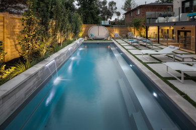 Example of a minimalist pool design in Toronto