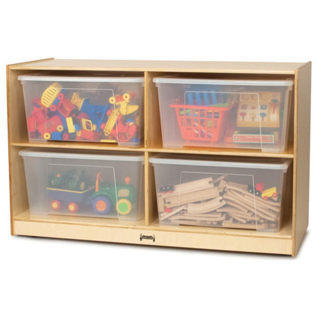 Jonti-Craft Jumbo Tote Storage With Clear Jumbo Totes And Lids