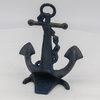 Ship Anchor Photograph or Phone Holder Metal Cast Iron Nautical Desk
