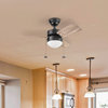 Prominence Home Rawling Small Modern Ceiling Fan with Light, 30 Inch, Bronze