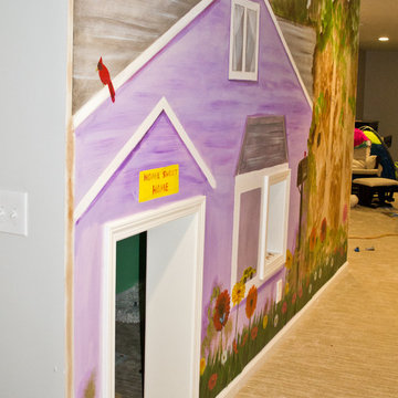 Kids Playroom House Mural