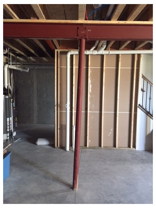 Basement I Beam Off Center New, Cost To Replace Basement Lally Column
