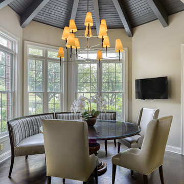 Transitional Living Room and Kitchen Collaboration