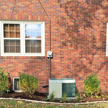 Limestone edging foundation planting