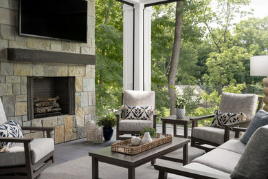 Example of a transitional patio design in Indianapolis