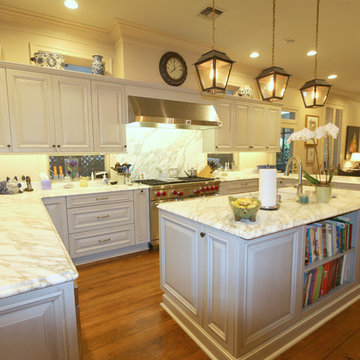 Pull Out Pantry Design Increases Storage in Wood-Mode Kitchen