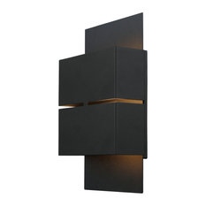 2x2.5 LED Outdoor Wall Light, Matte Black Finish