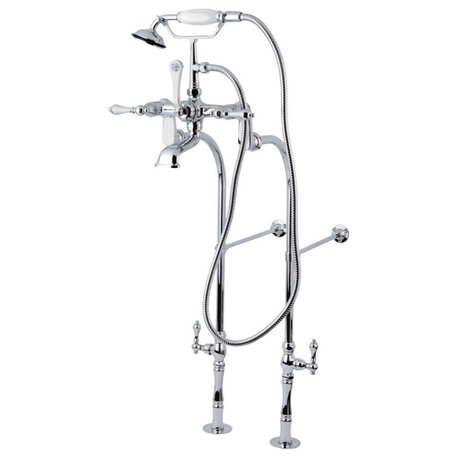 Kingston Brass CCK103T Vintage Floor Mounted Clawfoot Tub Filler - Polished