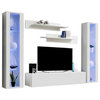 Fly A 30TV Wall Mounted Floating Modern Entertainment Center, White, B2