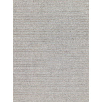 Nova Indoor/Outdoor Handmade Flatwoven PET yarn Beige Area Rug, 5'x8'