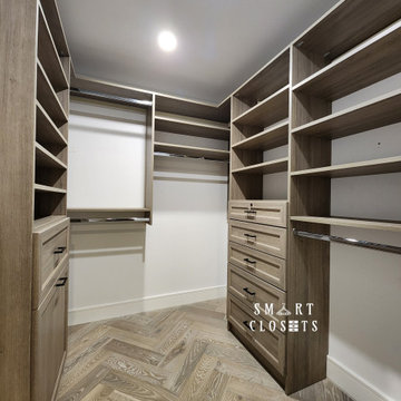 Master Walk In Closet - The Chameleon Finish Designed By Smart Closets