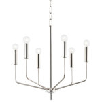 Mitzi by Hudson Valley Lighting - Bailey 6-Light Chandelier, Polished Nickel - Features: