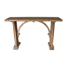 behind the sofa table
