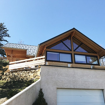 Inté / exté : Une véranda bois à Corrençon-en-Vercors