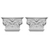 Orac Decor Plain Polyurethane Pilaster or Door Casing, Pair of Capitals for K200