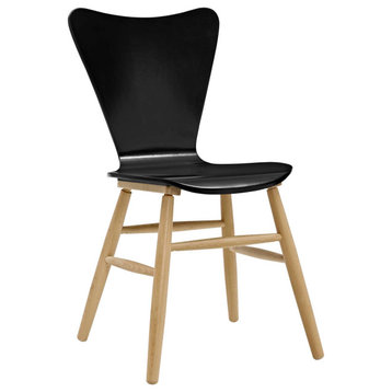 Cascade Wood Dining Chair, Black
