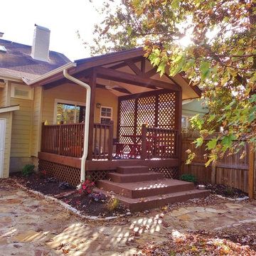 Ninty year old Renovation: New rear entry Porch and Stone Patio