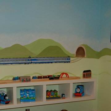Kid's transportation and train room