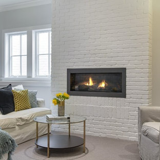 Hochkeller mit Kaminumrandung aus Backstein Ideen, Design & Bilder