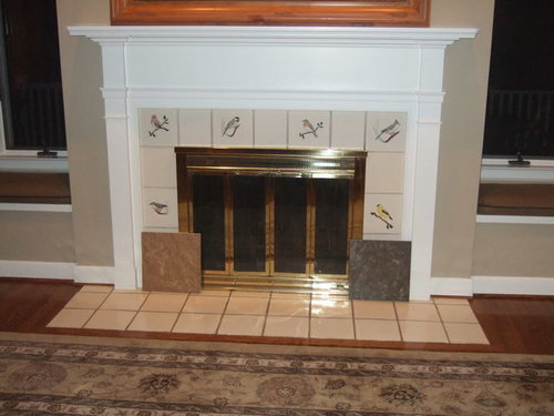 Help Me Give My Fireplace A Make Over, Tile In Front Of Fireplace