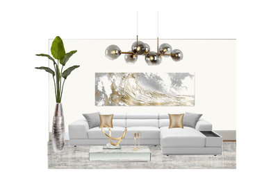 Living room - modern living room idea in San Diego
