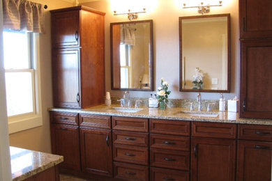 Inspiration for a transitional bathroom remodel in Other