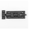 Black Wrought Iron Slide Bolt Door Latch with Bolts and Catch Renovators Supply