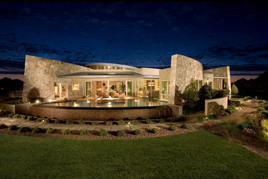 Contemporary exterior home idea in Las Vegas