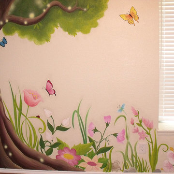 Girls room murals