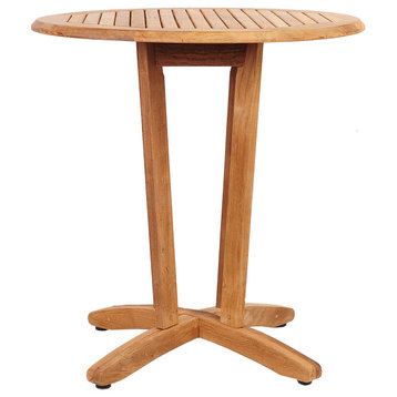 Amazonia Nile 1-Piece Round Patio Table | Certified Teak | Ideal for Outdoors