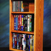 Solid Oak Desktop Or Shelf For Cd'S And Dvd'S/ Vhs Tapes