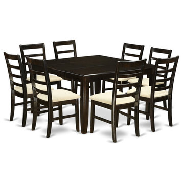 9-Piece Dining Room Set, Square 54" Gathering Table and 8 Stools