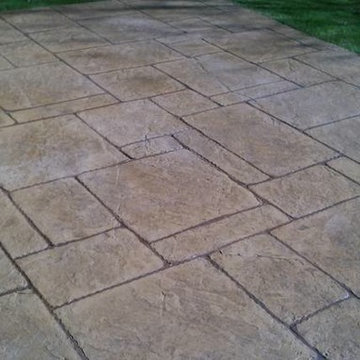 Concrete Brushed Stamped Stained