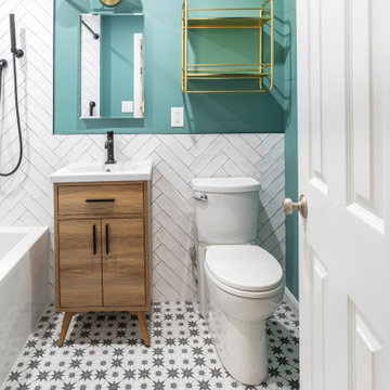 Mid- Century Modern Bathroom Remodel in Old Town Alexandria VA