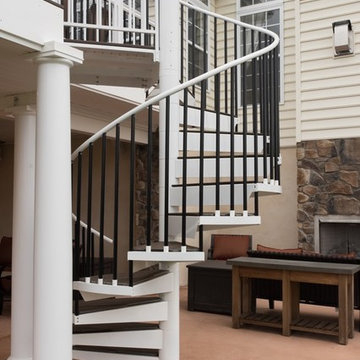 Custom Aluminum Deck Spiral Stair