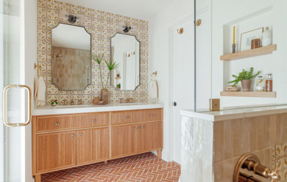 Bathroom of the Week: Terra-Cotta Tile Warms a Primary Bathroom
