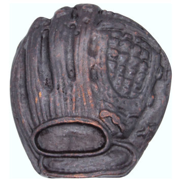 Baseball Glove Cabinet Knob, Antique Brass, Oil Rubbed Bronze
