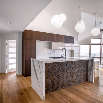 Sleek Modern White and Wood Home Renovation