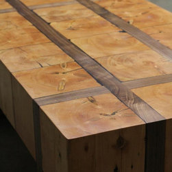 Hobby Project - Reclaimed Beam and Walnut Tables - Coffee And Accent Tables