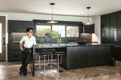 Inspiration for a contemporary kitchen remodel in Orange County