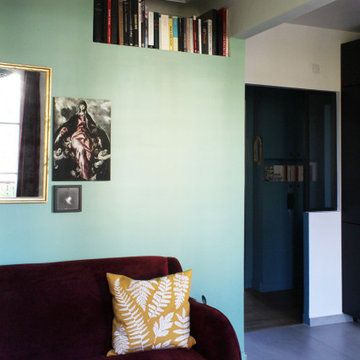 Amérique, aménagement, rénovation et décoration d'un appartement, Paris XIXe