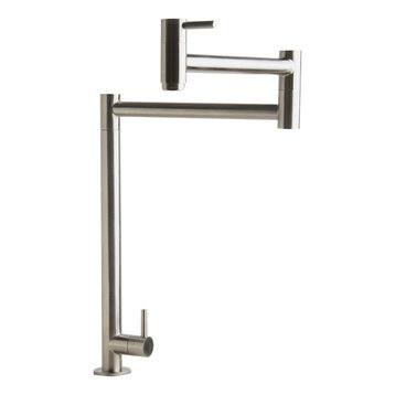Brushed Stainless Steel Retractable Pot Filler Faucet