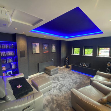 Home Cinema Garage Conversion with Starlight Ceiling & 4k Projector