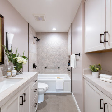 Laguna Hills Bathroom Remodel with Beautiful Textured Design